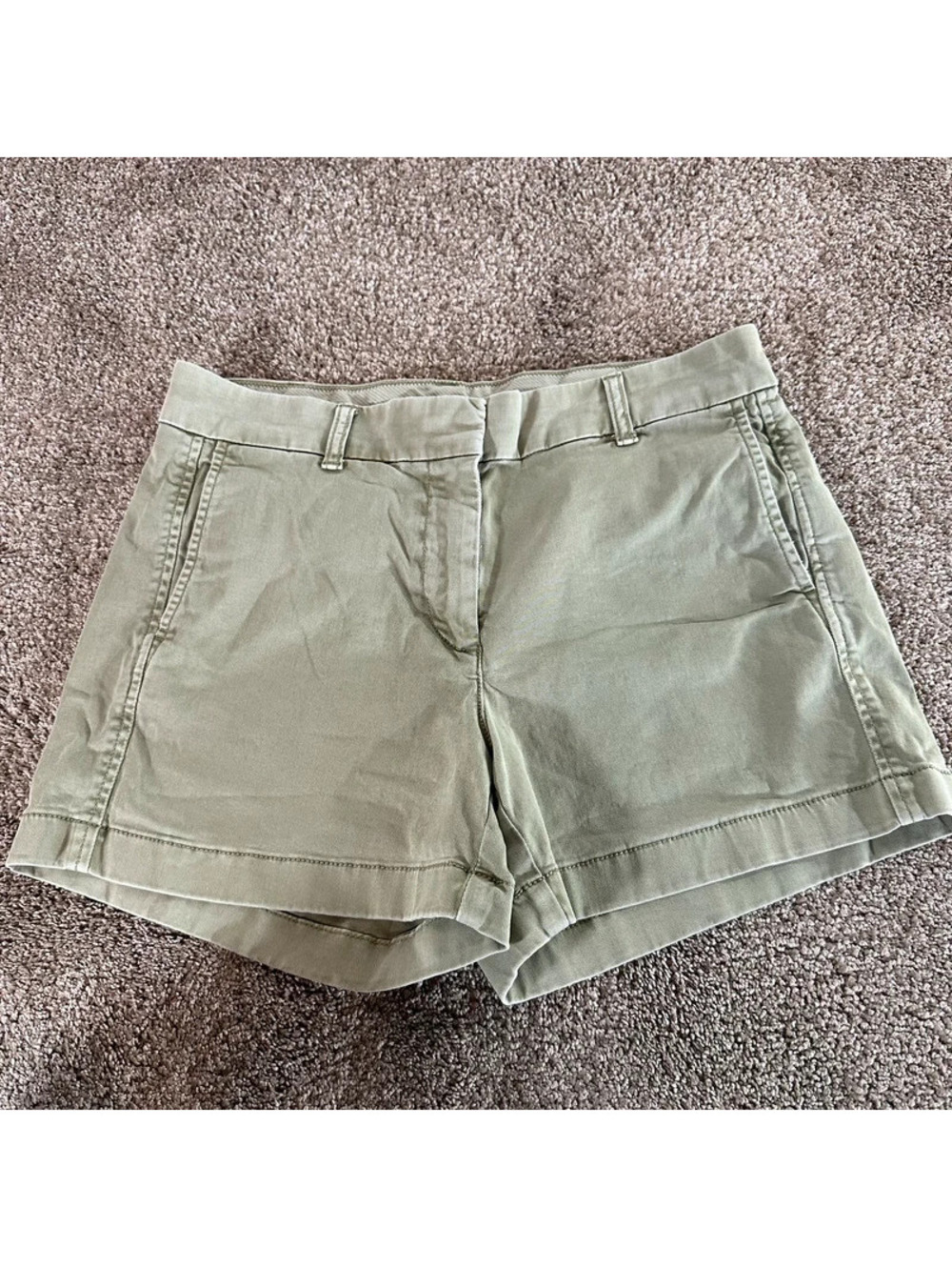 J Crew Green Chino Shorts Women’s Size 4 casual coastal preppy